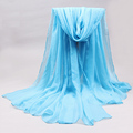 Beach Wrap Solid Color Pure Silk Shawl 2016 Poncho Capes Chiffon Silk Scarf Summer Women Cape
