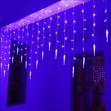 Holiday Lighting 4M 220V Wedding Icicle Colorful Xmas LED Fairy Curtain Lights Garland Home Decoration Christmas Light String
