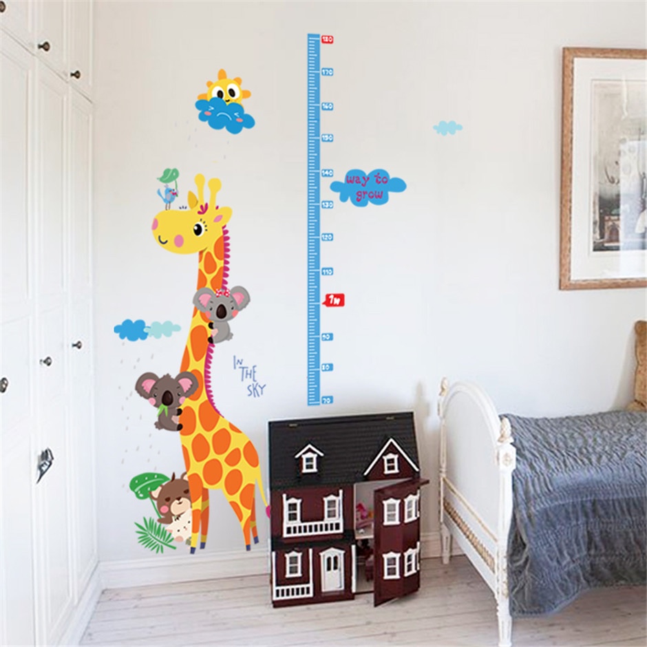 Eco Removable Giraffe Height Measure Ruler Wall Sticker Removable Eco Removable Giraffe Height Measure Ruler Wall Sticker Removable