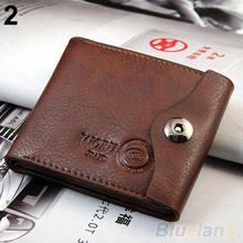 Men s Magnetic Clasp Faux Leather Bifold Card Holder Pockets Slim Purse Wallet 2KON
