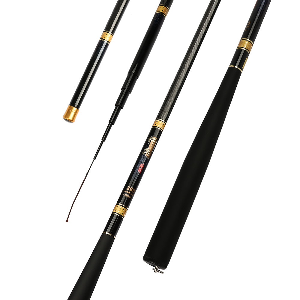 Goture Carbon Fiber Stream Hand Fishing Rod 3.6m 4.5m 5.4m 6.3m 7.2m Ultra Light Feeder Carp Fishing Pole