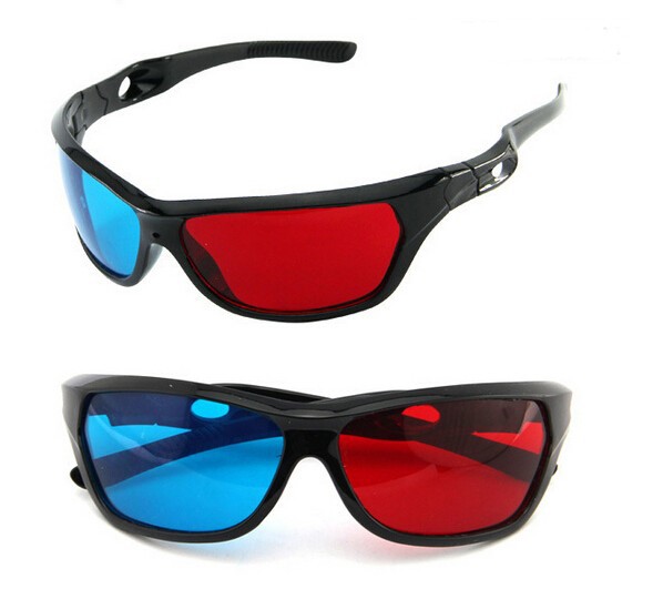 Universal-Type-Red-Blue-Plasma-TV-Movie-Dimensional-Anaglyph-Video-Framed-3D-Vision-Glasses-3D-DVD