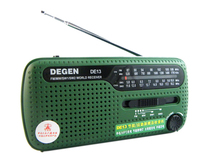 DEGEN portable mini fm radio DE13 FM MW SW Crank Dynamo Solar Emergency Radio World Receiver A0798A