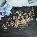 Luxury Gold Bridal Crystal Hair Vine Comb Handmade Vintage Wedding Headpiece Accessories