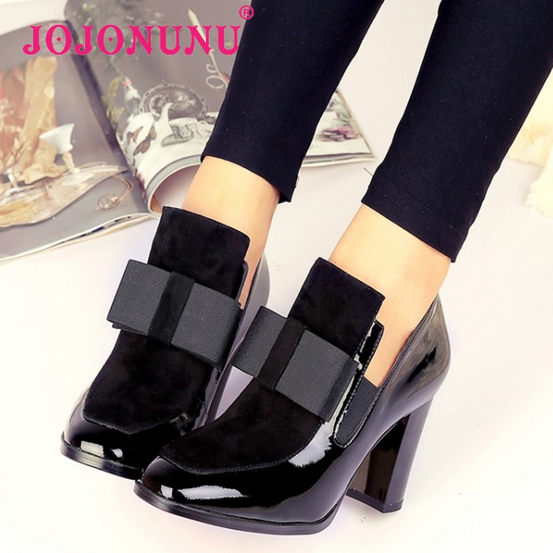 genuine leather high heel boots