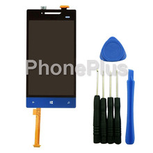 For HTC Windows Phone 8S Touch Screen Panel Digitizer Glass LCD Display Assembly With Tools Blue