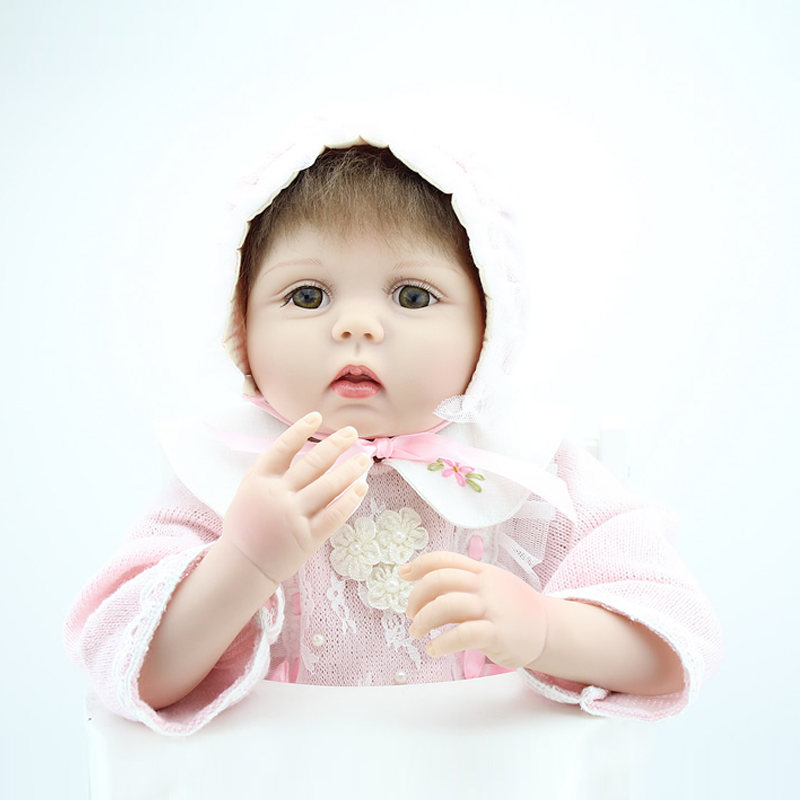 2015 Fashion Handmade Reborn Baby Doll Soft Silicone Boneca Lifelike Realistic 22 inch Cute Reborn Baby By NPK Dolls