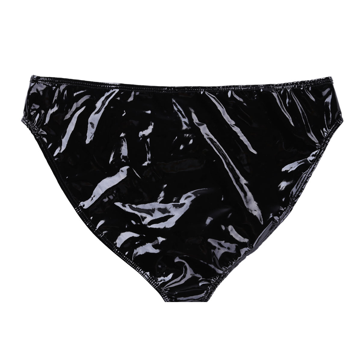 CHICTRY Mens Patent Leather Closed Penis Sheath Boxer Shorts Jammer Swimsuit