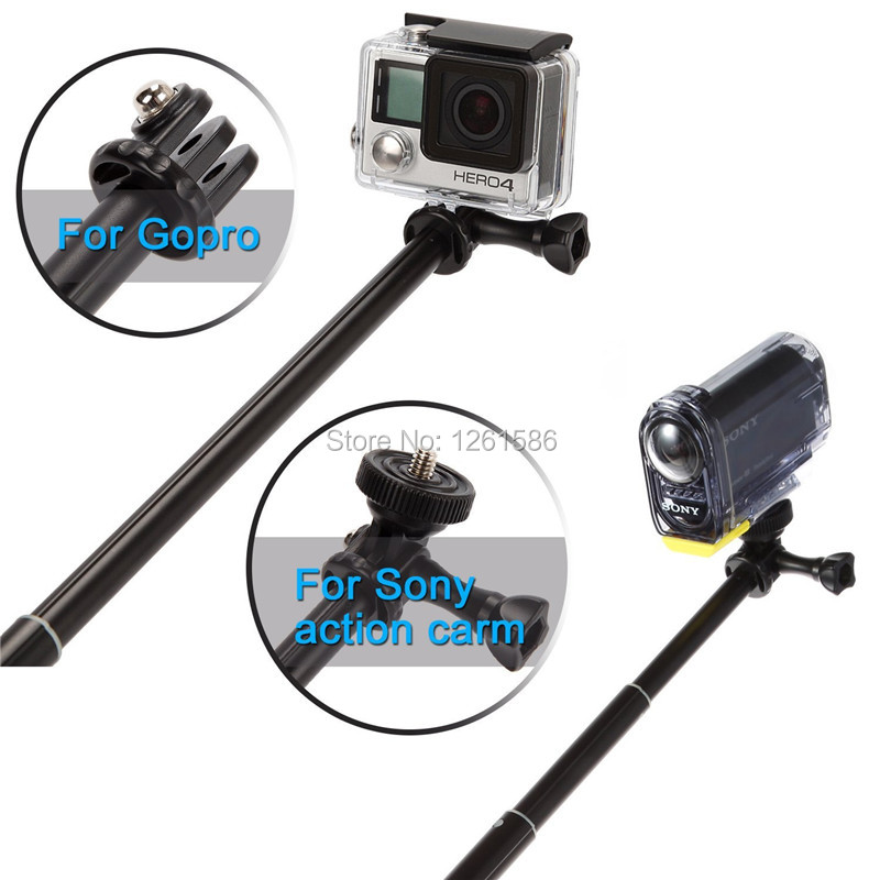 Selfie Stick Telescopic Pole 6.6INCH - 18.1INCH for Gopro Hero 4, Session, Black, Silver, Hero+ Lcd, 3+, 3, 2, 1 Camera and Cellphone - Pocket or Purse Size 4