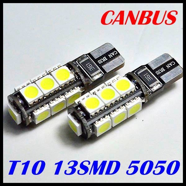 20 . / lot canbus t10 13smd 5050     canbus w5w 194 5050 smd    