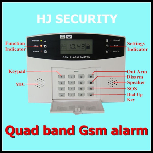 Free shipping Wireless SMS Home GSM Alarm system House intelligent Burglar Security Alarm System+ 1 smoke sensor