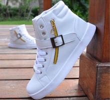 2015 New fashion men shoes male PU leather casual shoes men autumn winter high help shoes 2 colors