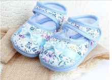 2015 Girls flower print baby toddler shoes 11cm 12cm 13cm spring autumn children footwear first