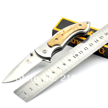 Browning S337 Small Hunting Pocket Knife Folding Knives camping knife 440 55HRC Blade Steel Shadow Wood