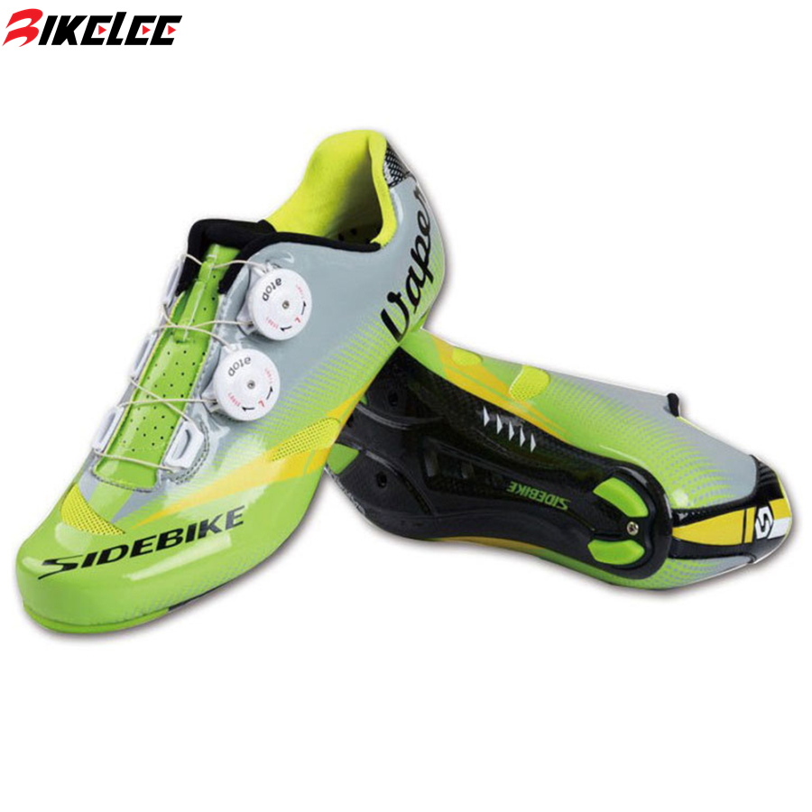 2015 hot sale SIDEBIKE carbon road cycling shoes highway lock men athletic bike bicycle sneaker self-locking Road bike shoes men