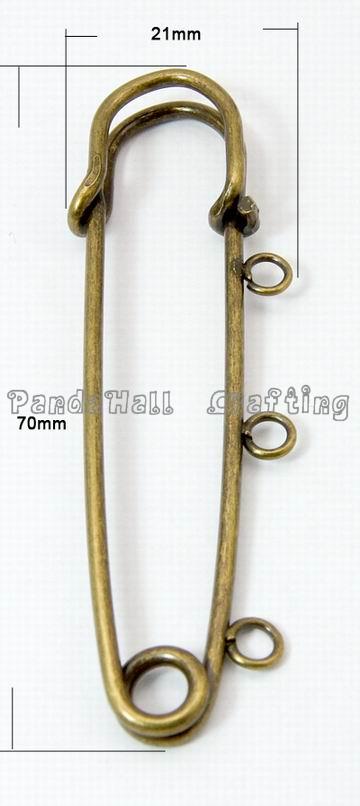 Antique Bronze Iron font b Kilt b font Pin Brooch Pin Findings about 70mm long 21mm