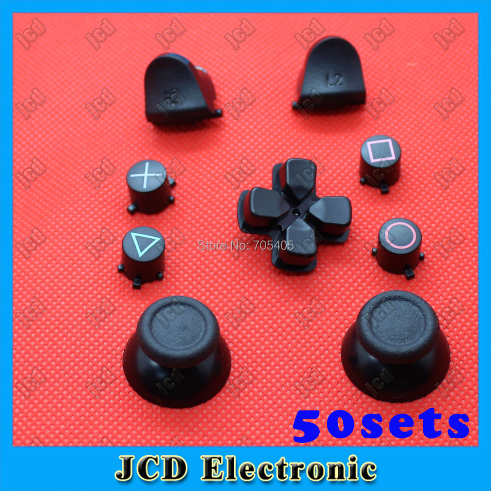 Full Set Action Button For Sony PS4 controller Analog Thumbsticks Joysticks & D-PAD Button & L2 R2 Trigger Button repair Parts