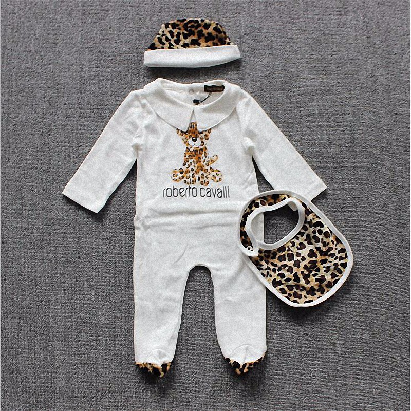 baby leopard romper set