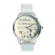 2016 New Style Whatever I’m late anyway Irregular Figure High Quality Women Wristwatch Fashion Watches Quartz Watch Relogio
