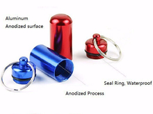 1PCS Outdoor Survival Waterproof Aluminum Medicine Bottles Mini Pocket Pill Bottle Box First Aid Kit EDC