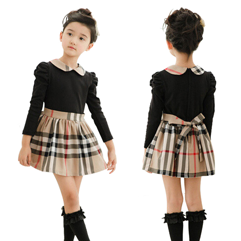 Brand baby girls dress autumn spring Girl s Fashion Apparel 2 7Age Kids dress party princess