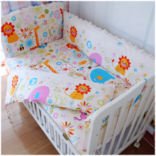 Promotion! 6PCS Strawberry girl,baby bedding products bedding sets crib bumper bed sheet baby care (bumpers+sheet+pillow cover)
