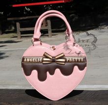 Bow chocolate love letters printed handbag, Lolita lovely new women bags, original bags exclusive design