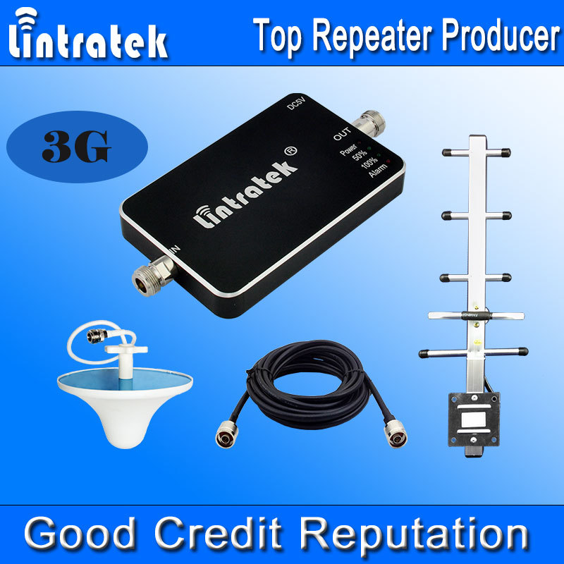 New Repeater 3G UMTS W CDMA 2100Mhz Repetidor 3G Repeater Booster Yagi and Ceiling Antennas Full