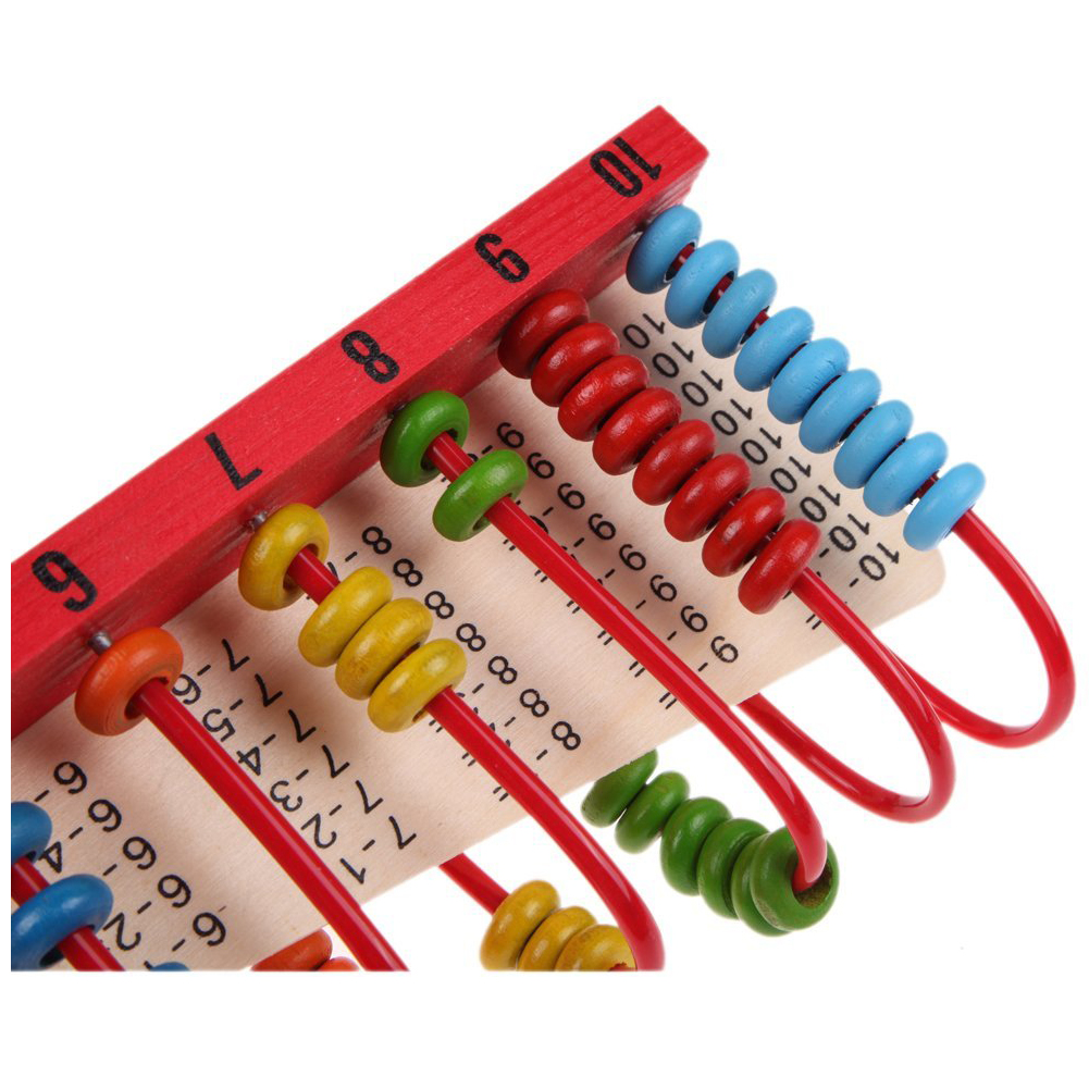 6.5\" Abacus Classic Wooden Toy 123 Learning Math Counting Beads Educational 