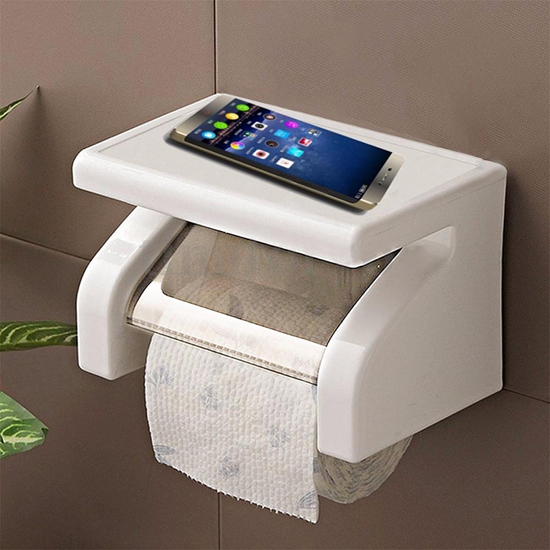 New Arrival Plastic Roll Paper Holder Waterproof Wall Mounted Toilet Paper Holder Box For Bathroom Tool