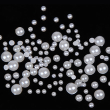 3 Sizes Lovely Solid Imitation Pearl Decoration for Nails Princess 3d Nail Art Rhinestones Decorations