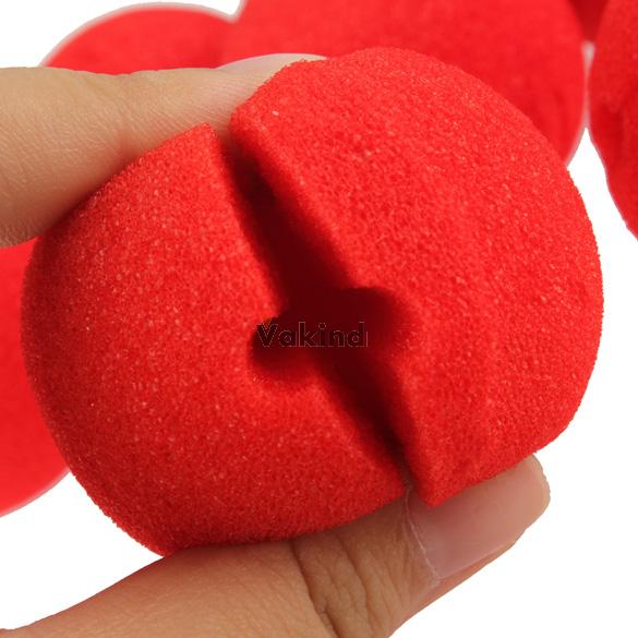 V1NF lot of 10 PCS Party Sponge Ball Red Clown Magic Nose for Halloween party Masquerade