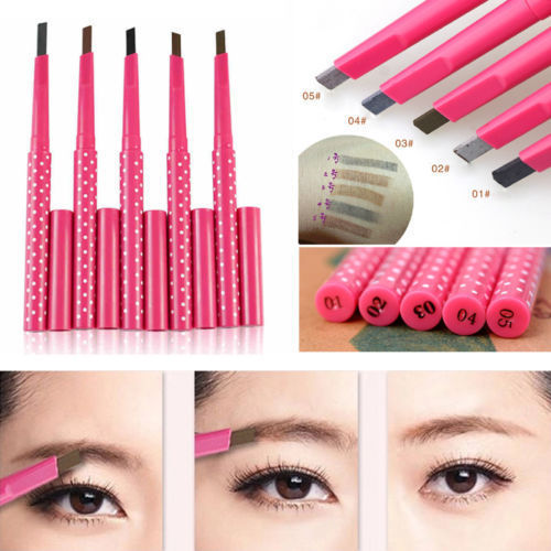 Women Lady Card Grooming Shaping Makeup Tool Waterproof Brown Eyebrow Pencil Eye Brow Liner Pen Powder