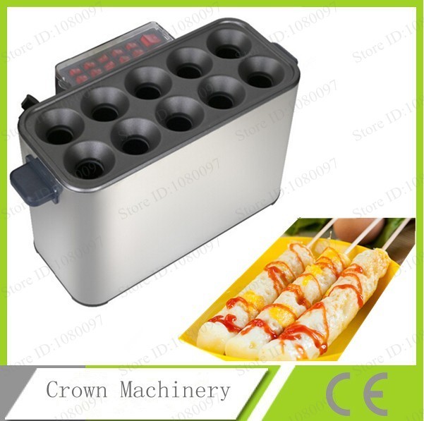 Description Picture 2 of itemElectric 10 tubes egg boiler;Egg roll fry machine;breakfast egg machine egg roll making machine
