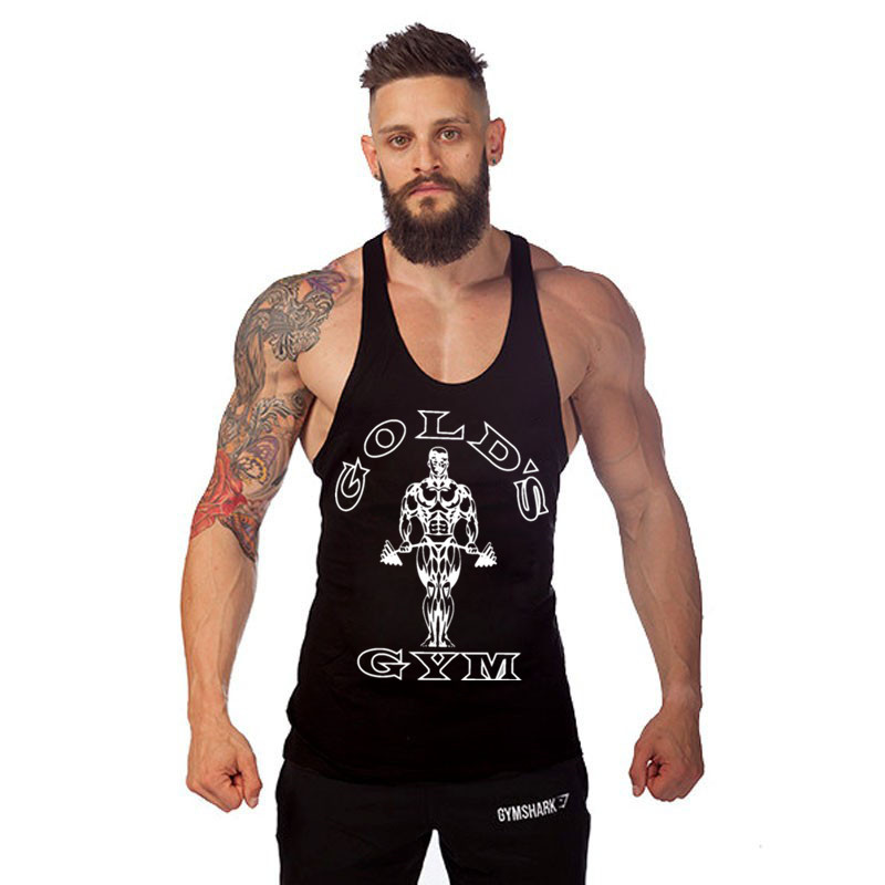 Golds Gym Tank Top font b Mens b font Bodybuilding Tank Tops Stringer Singlet Fitness Sleeveless
