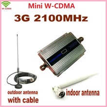 1Set LCD Family WCDMA UMTS 3G 2100 MHz 2100MHz Mobile Phone Signal Booster Repeater Cell Phone Amplifier with Antenna+10M Cable