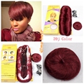 27 Pieces Short Human in hair Weave Brazilian Virgin in Hair Extensions 4inch Short Bump Weave