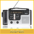 3PCS/LOT Portable Mini Crank Solar Emergency AM FM SW Shortwave Radio Receiver with Flashlight/ Solar light charger