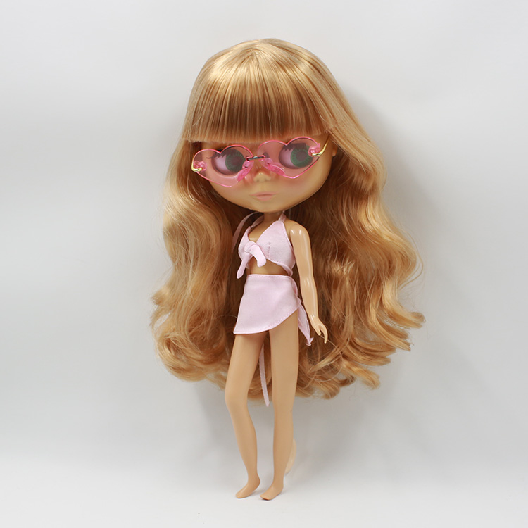 Фотография Doll Neo Nude Blyth doll diy gold long hair with bangs cute fashion dolls lovely baby doll toys for children girls gifts