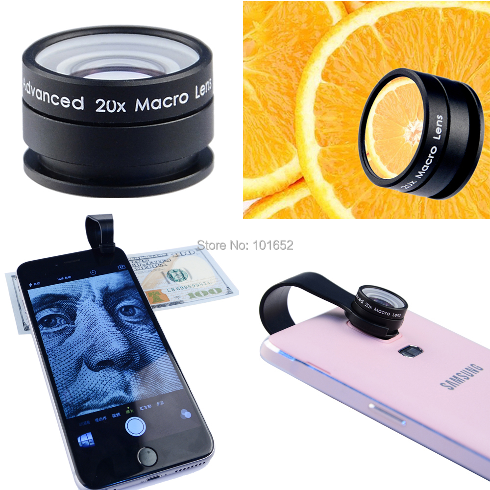 Clip 20X Macro lens Mobile Phone Camera Lens for iPhone 6 6plus 5S 4S for Samsung