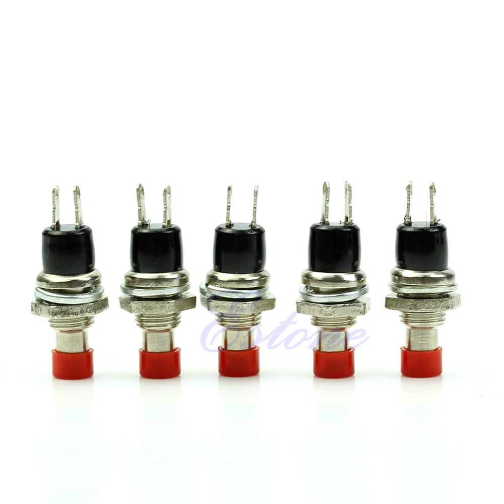 5Pcs Red Momentary On Off Push Button Micro Switch New-PY