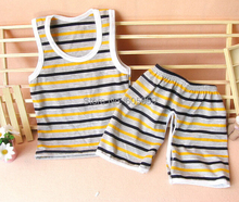 1 to 2 years random color open crotch baby s set vest shorts kids boys clothing