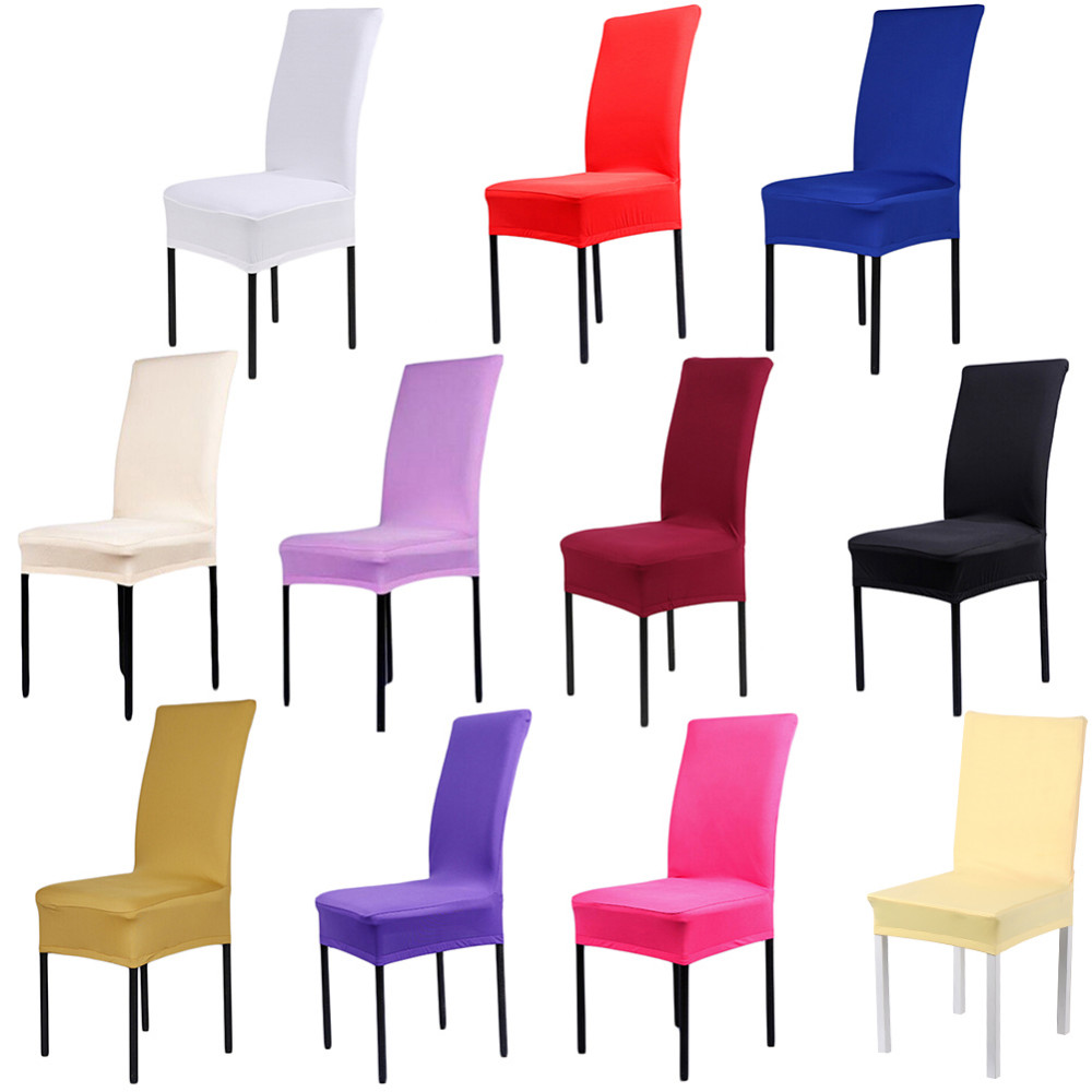 Home Chair Cover wedding decoration Solid Colors Polyester Spandex