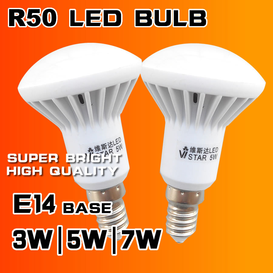R50 LED lamp E14 3W 5W 7W 220v 230V 240V R39 R63 bulb Warm white Cold