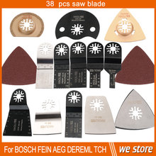 37 pcs+1 pcs oscillating tool saw blades for multimaster power tool ,free shipping for nail steel tile cement home decration