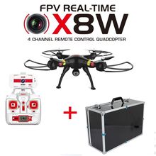 Free Shipping! Black Syma X8W Explorers Drone WiFi FPV RC Quadcopter + Carrying Case Bag Box