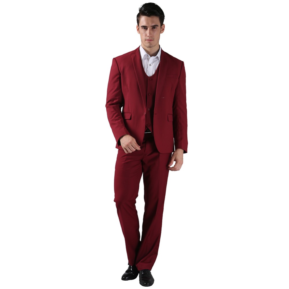 1 button wine red