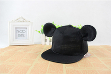 2016 New Fashion Women Caps Cute Girl Caps High Quality Baseball Caps Cat Two Big Ears Caps Snapback Hats