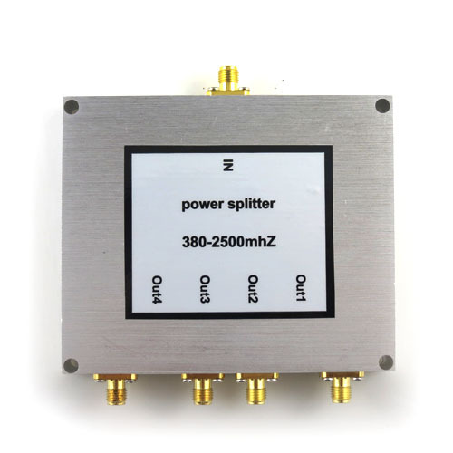 New 380~2500MHz 4 way SMA Power Divider Splitter For Mobile phone repeater wifi booster divider Satellite Diplexer