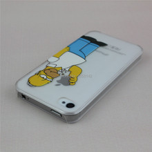 For Apple iPhone 4 4s case 2015 new arrival transparent Simpson design cell phone cases covers